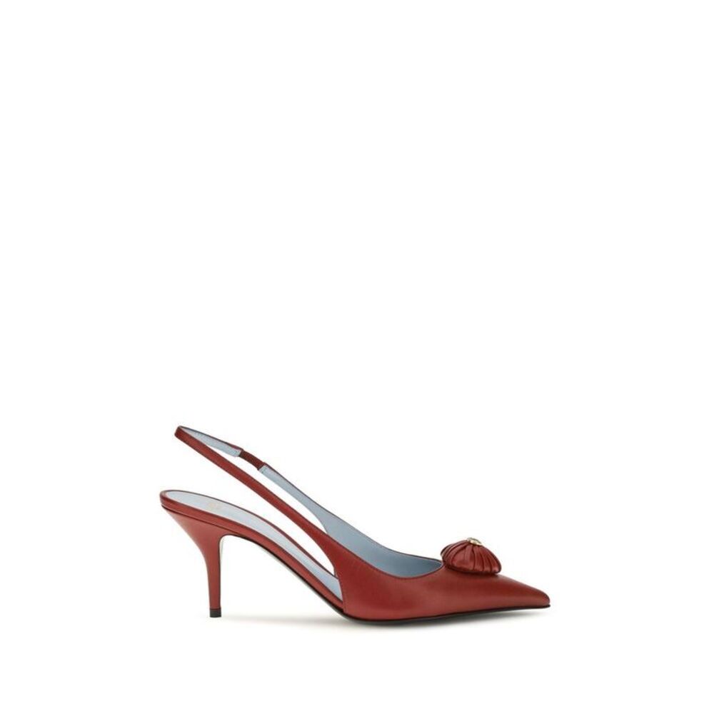 Valentino Garavani Red Calf Leather Bos Taurus High Heel Women's Pumps